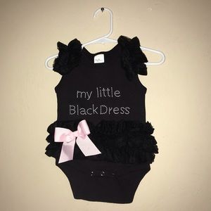 NWOT little black dress baby girls onesie